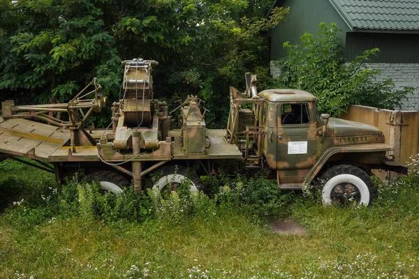 Lutsk Ukraine August 2019 Old Abandoned Soviet Military Truck Background — Stock Photo, Image