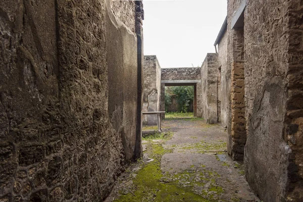 Pompeii antik şehrinin resimli kalıntıları.