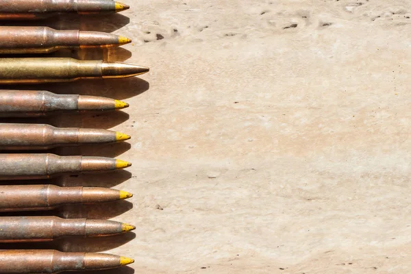 Diverses Munitions Pour Mitrailleuses Fusils Guerre Ukraine Espace Copie — Photo