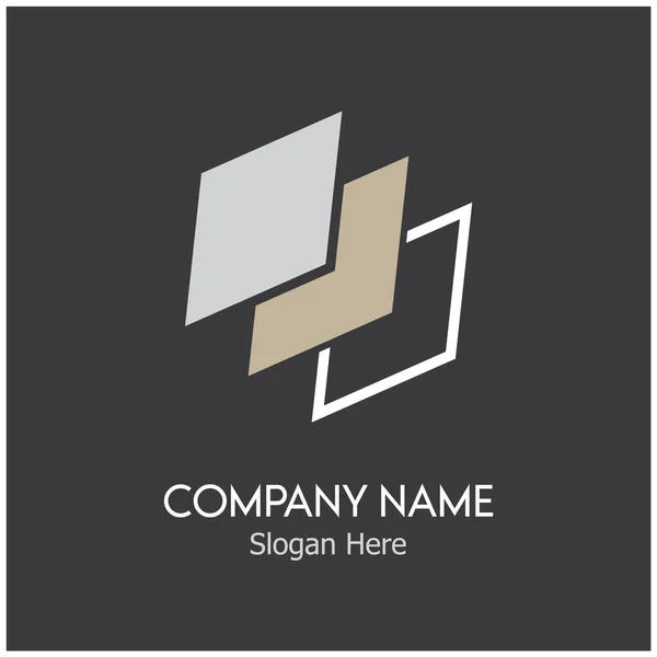 Business Logo Template Black Background — Image vectorielle