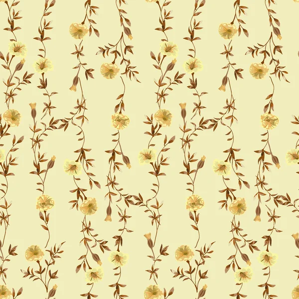 Floraison de motifs botaniques dispersés au hasard. Modèle vectoriel sans couture pour les impressions de mode. — Image vectorielle