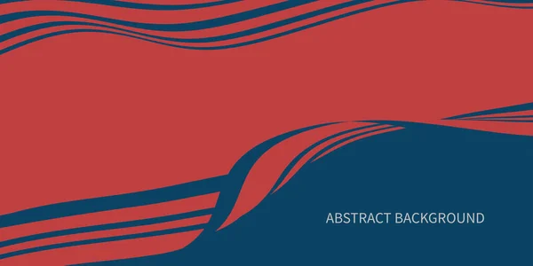 Red and blue fluid wave. Striped wavy line composition. abstract background — Vector de stock