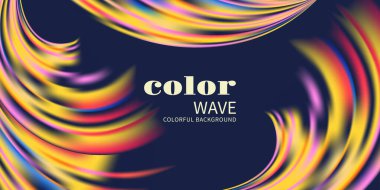 Parlak ve renkli parti posteri. Soyut renkli boya vuruşları arkaplanı.