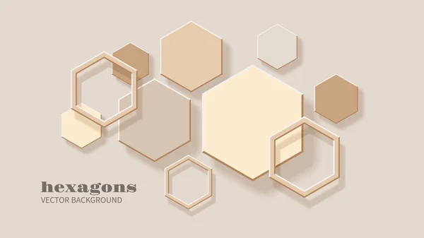 Fondo geométrico abstracto. Composición de hexágonos 3D. — Vector de stock