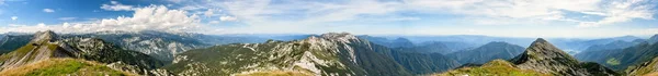 Skalnaté Vrcholy Juliánských Alpách Slovinsku Poblíž Vrchu Vogel Letní Hory — Stock fotografie