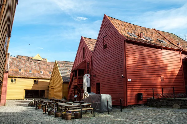 Bergen Norveç Mayıs 2016 Bergen Merkezindeki Eski Ahşap Evler Unesco — Stok fotoğraf