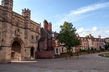 İngiliz kenti Cambridge 'in yan meydanı.