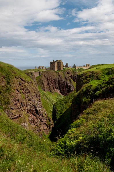 Ruins Dunnottar Castle Scotland Built Rock Sea — Zdjęcie stockowe