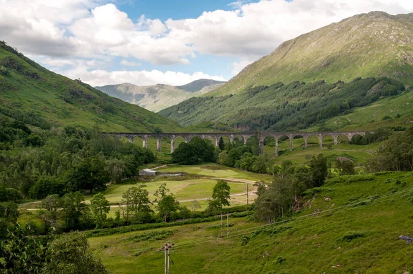 Spoorbrug Glenfinnan Viaduct Schotland — Stockfoto