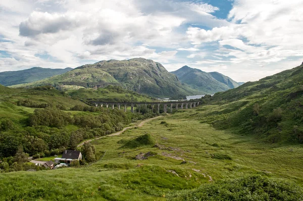 Railway Bridge Glenfinnan Viaduct Scotland — стокове фото