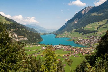 Lake Lungernsee in Switzerland has an incredible blue color.