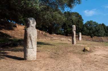 High figures made of stones in the Filitosa area of Corsica