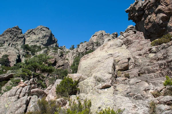 Rocks Mountains Bavella Park Island Corsica — Foto de Stock