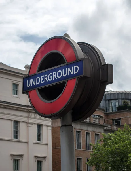 London United Kingdom July 2012 London Underground Stop Sign Red — Stock Photo, Image