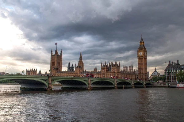 British Parliament Big Bens Clock Thames River Westminster — Fotografia de Stock