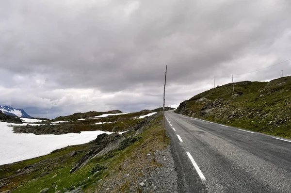 Strada Numero Norvegia Nella Zona Della Sognefjellet Che Percorre Tutto — Foto Stock