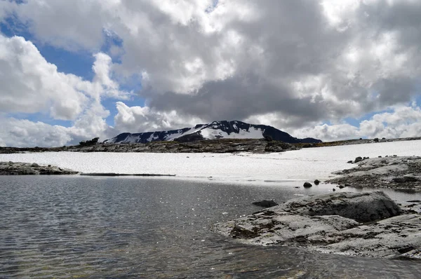 Sognefjell Jotunheim Noruega Paisaje Rocoso Con Nieve Parque Natural Rocas — Foto de Stock