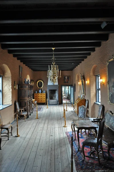 Oslo Norway Akershus Castle Old Decorated Interior Wooden Floor Furniture — Stock Photo, Image