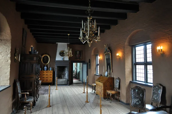 Oslo Norway Akershus Castle Old Decorated Interior Wooden Floor Furniture — Stock Photo, Image