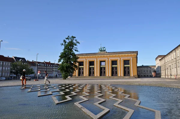 Copenhaga Dinamarca Museu Thorvaldsens Centro Cidade Com Uma Praça Uma — Fotografia de Stock