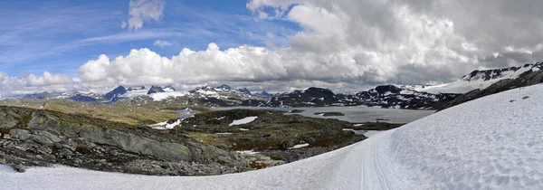 Sognefjell Jotunheim Norvegia Paesaggio Roccioso Con Neve Parco Naturale Rocce — Foto Stock