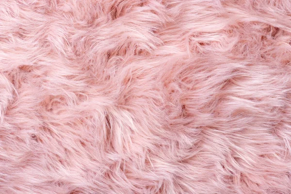 Pink Fur Texture Top View Pink Sheepskin Background Fur Pattern — Stock Photo, Image