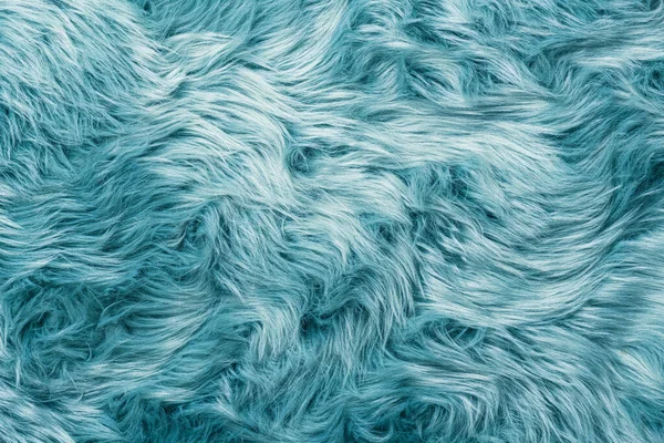 Texture Fourrure Vue Dessus Fond Fourrure Turquoise Modèle Fourrure Texture — Photo