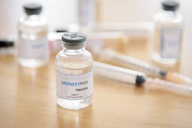 Vaccine vial for Monkeypox or Clade (Smallpox vaccine).
