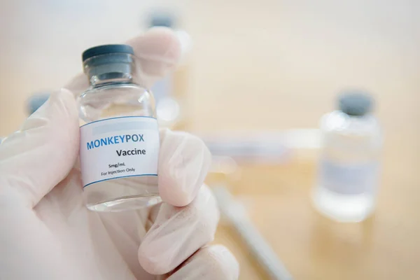 Vaccine Vial Monkeypox Clade Вакцина Проти Віспи Стокове Зображення