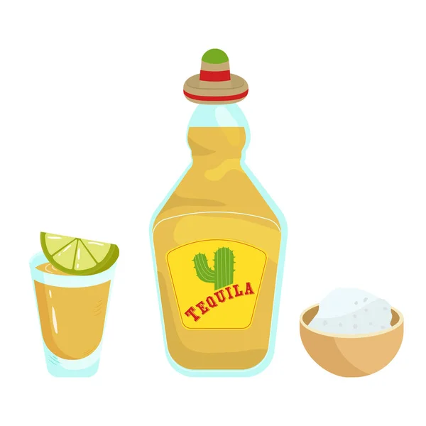 Vecteur Tequila Bouteille Tequila Sur Fond Blanc Illustrations De Stock Libres De Droits