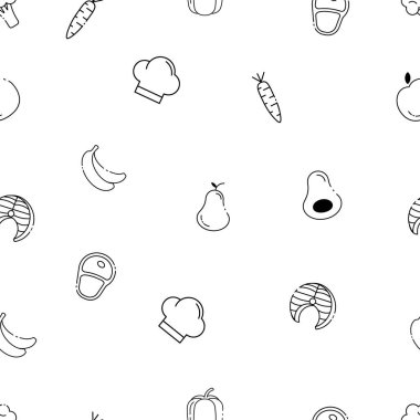 Kusursuz desenli yiyecek simgeleri