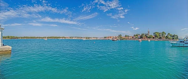 Vista Panorámica Sobre Puerto Ciudad Costera Croata Novigrad Istria Durante — Foto de Stock