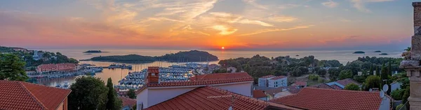 Panorama Sobre Porto Cidade Costeira Croata Vrsar Retirado Cidade Velha — Fotografia de Stock