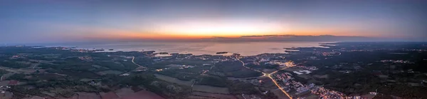 Drone Panorama Adriatische Kust Van Istrië Bij Porec Genomen Vanaf — Stockfoto