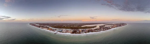 Panorama Drones Sobre Redington Beach São Petersburgo Flórida Com Cais — Fotografia de Stock