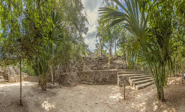 Picture Historic Pyramid Mexican Inca City Coba Yucatan Peninsula Day — Fotografia de Stock