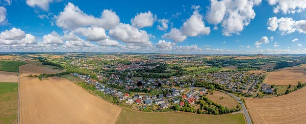 Drone Panorama German Settlement Warburg North Rhine Westphalia Daytime Summer — Stock fotografie