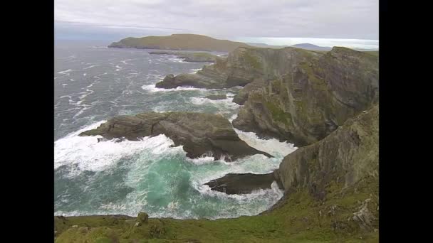 Video Taken Hike Kerry Cliffs Ireland Day Summer — Vídeo de stock