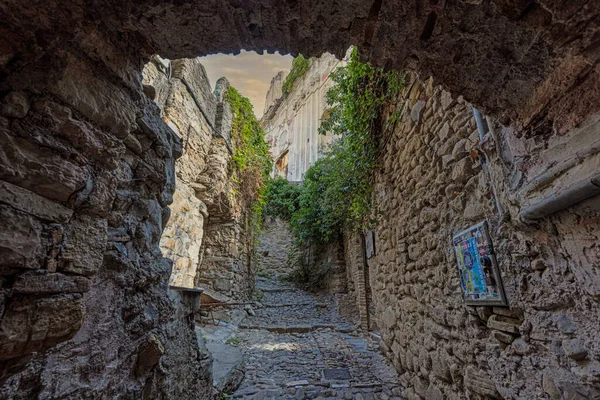 Picture Abandoned Historic Ruined Village Bussana Italy Day Summer — Stock Photo, Image