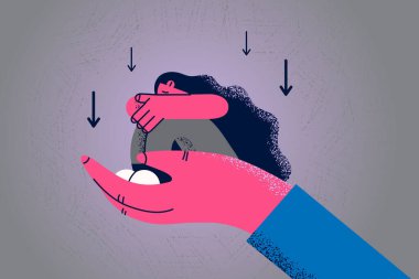 Depresyon ve yardımcı el konsepti