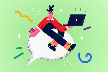 Çevrimiçi iş ve teknoloji kavramı.