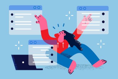 Teknolojiler ve online çalışma konsepti