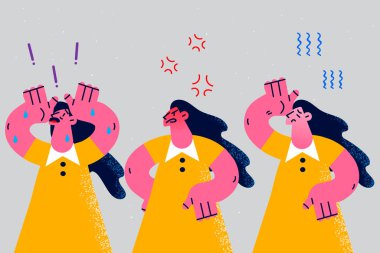 Woman having different moods suffer from bipolar disorder 
