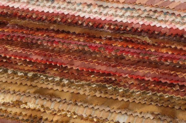 Colorful Fabrics Stacked Top Each Other — Stockfoto