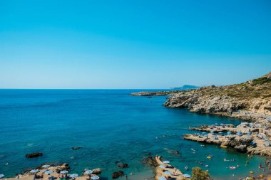 Bölge kıyısı manzarası, Rhodes..