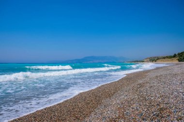Plaj ve deniz, Rodos, Yunanistan