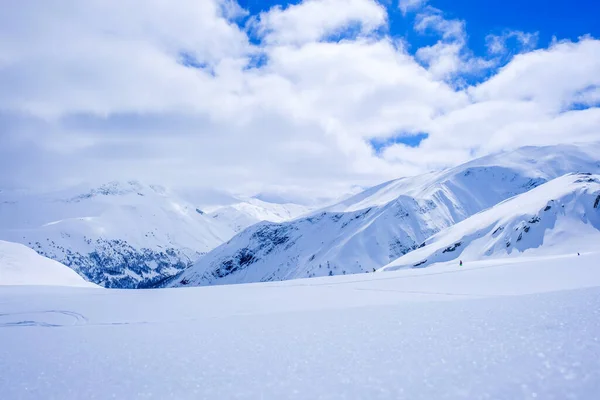 Kış Dağ Manzarası Alpler Fransa — Stok fotoğraf