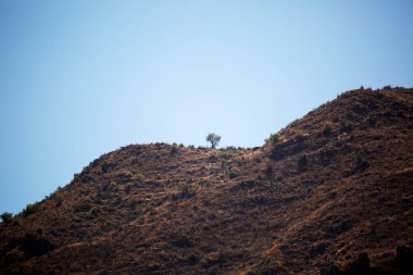 Peru And Dağları 'ndaki bir dağın görüntüsü. Peru, Cusco 'daki yüksek dağ.