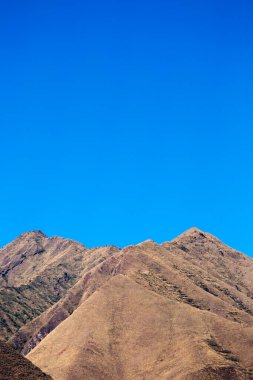 Peru And Dağları 'ndaki bir dağın görüntüsü. Peru, Cusco 'daki yüksek dağ.