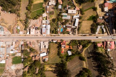Kutsal Vadi 'nin resmi, Cusco. Peru 'daki en önemli vadilerden biri. Peru And Dağlarındaki Yüksek Dağ Vadisi.